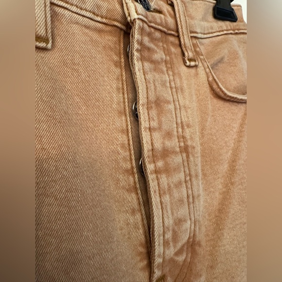 REDONE 70s Stove Pipe in Washed Khaki Skinny Jeans Women's Tan Jeans Size 26 - Picture 8 of 10
